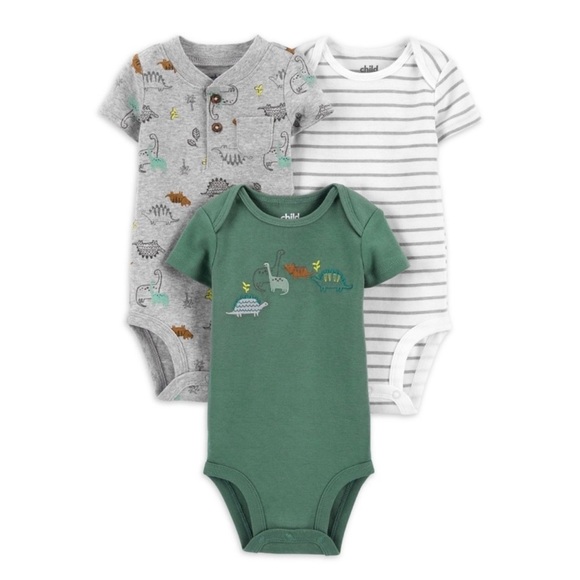 Child of Mine By Carter’s Baby Infant Boy Bodysuits 3 Pack 0-3 Months - Picture 1 of 3